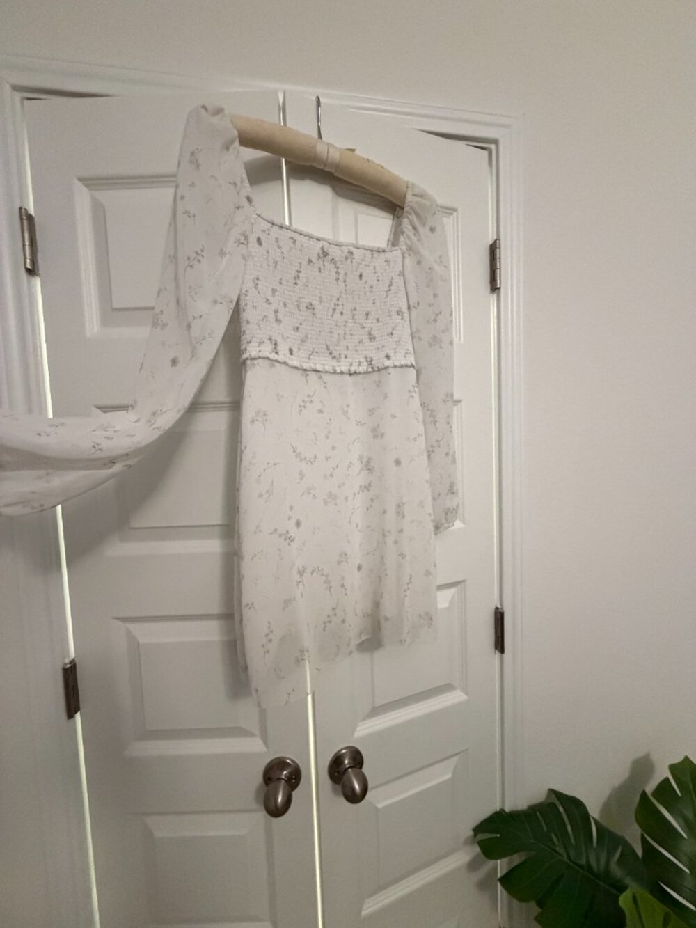 Wilfred Tempest White Mini Dress | Size S | Romantic Floral & Bridal Style